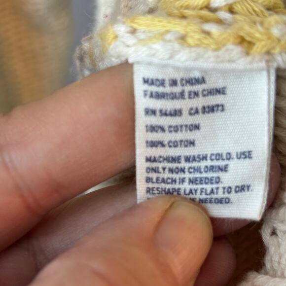 American Eagle Vintage Pastel Chunky Knit Striped Sweater Scoopneck Large - Picture 5 of 8